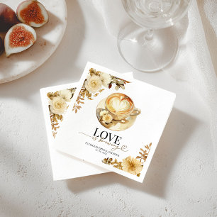 Love Is Brewing Bridal Shower Napkins