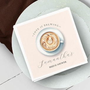 Love is Brewing Bridal Shower Napkins