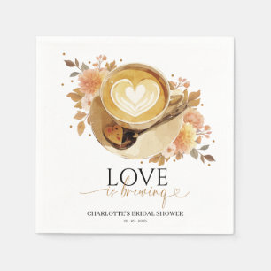 Love Is Brewing Bridal Shower Napkins