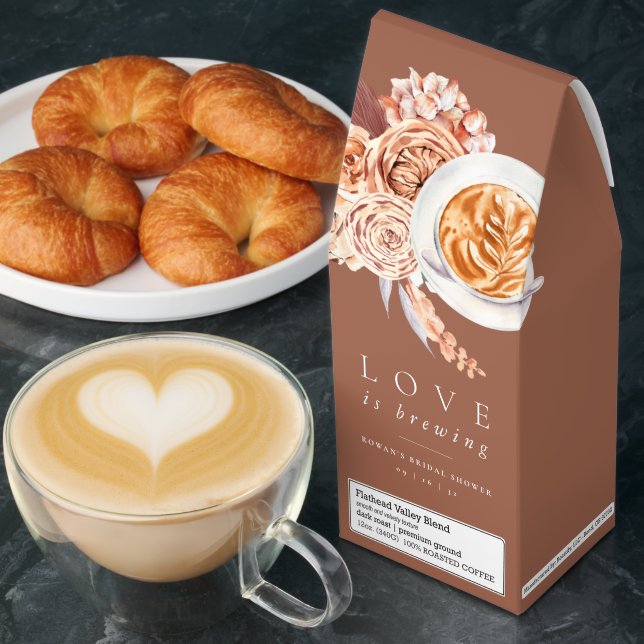 "Love is Brewing" Bridal Shower or Wedding Roasted Coffee (Breakfast)