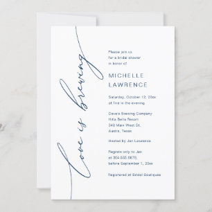 Love is Brewing, Bridal Shower Party Celebration Invitation
