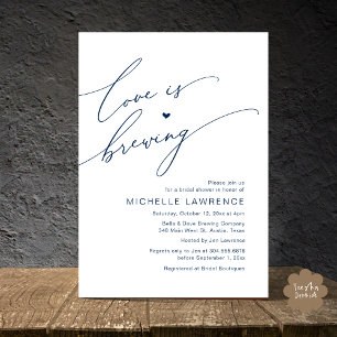 Love is Brewing, Bridal Shower Party Celebration Invitation