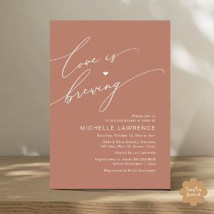 Love is Brewing, Bridal Shower Party Celebration Invitation