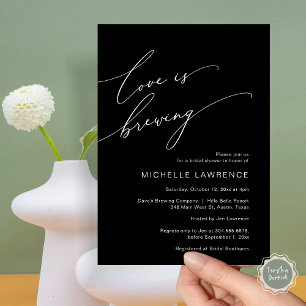 Love is Brewing, Bridal Shower Party Celebration Invitation