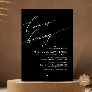 Love is Brewing, Bridal Shower Party Celebration Invitation