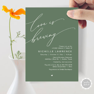 Love is Brewing, Bridal Shower Party Celebration Invitation