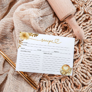 Love Is Brewing Bridal Shower Recipe Cards