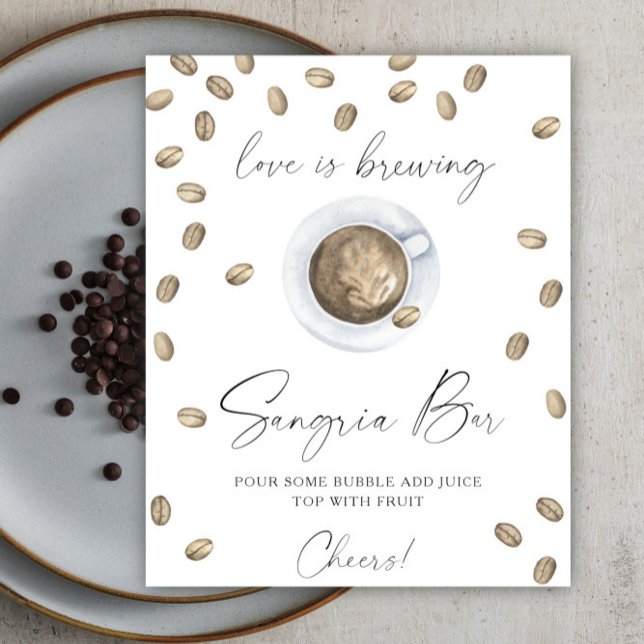 Love is brewing Bridal shower sangria bar Poster (Creator Uploaded)