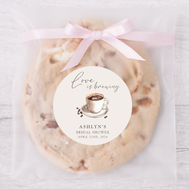 Love is Brewing Bridal Shower Sticker (Creator Uploaded)