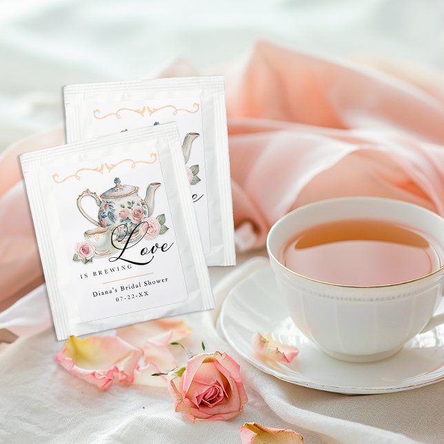 Love is Brewing Bridal Shower Tea Favor Bag Drink Mix (Creator Uploaded)