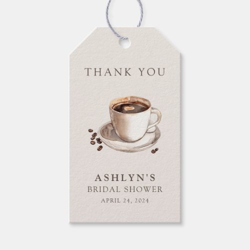 Love is Brewing Bridal Shower Thank You Gift Tag