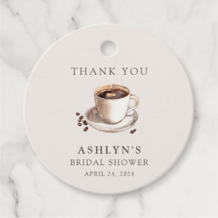 Love is Brewing Bridal Shower Thank You Gift Tag