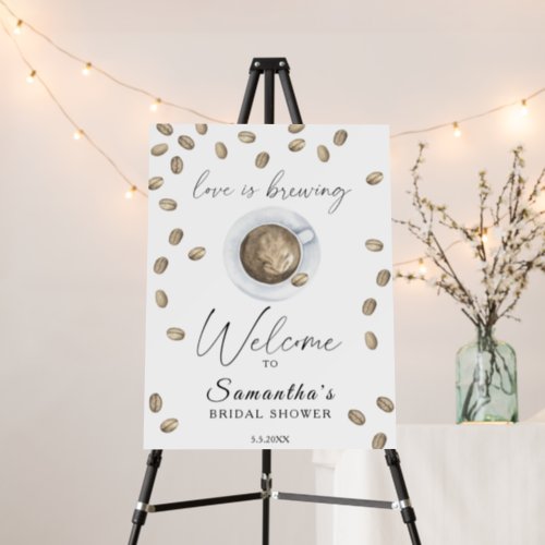 Love is brewing Bridal shower welcome Foam Board