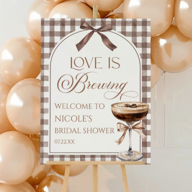Love Is Brewing Bridal Shower Welcome Sign (Creator Uploaded)