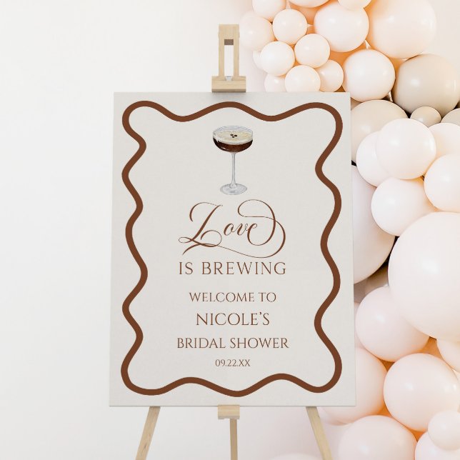 Love Is Brewing Bridal Shower Welcome Sign (Creator Uploaded)