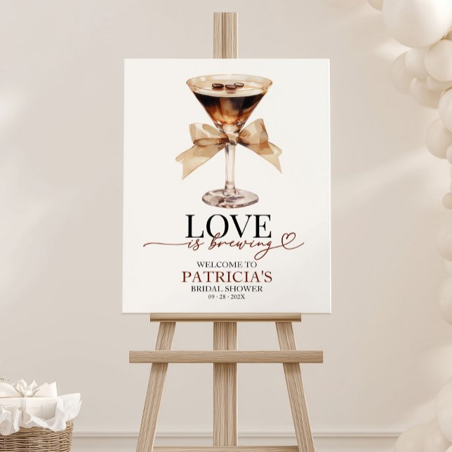 Love Is Brewing Bridal Shower Welcome Sign (Creator Uploaded)