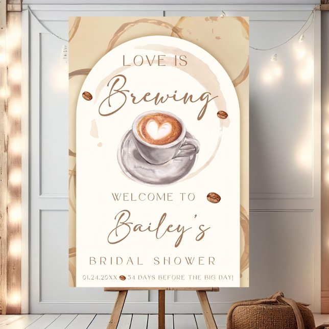 Love Is Brewing Bridal Shower Welcome Sign Custom  (Creator Uploaded)