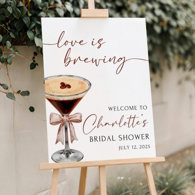 Love is Brewing Bridal Shower Welcome Sign Espress (Creator Uploaded)