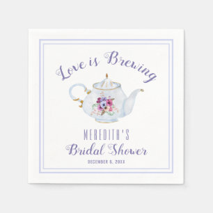 Love is Brewing Bridal Tea Party Napkins