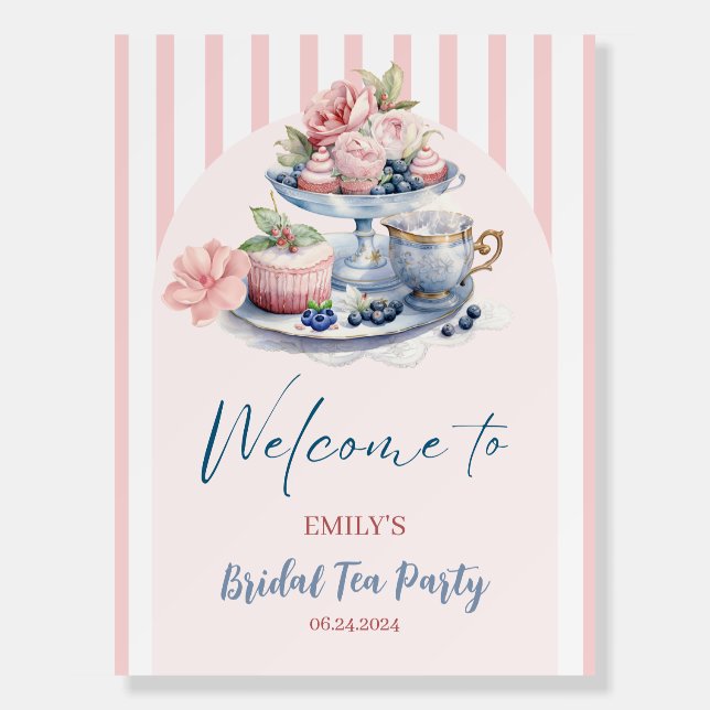 Love is brewing Bridal Tea party Welcome sign (Front)