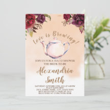 Love is Brewing | Burgundy Tea Bridal Shower