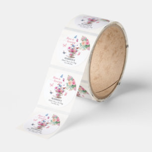 Love is Brewing Butterfly Bridal Shower Tea Party Classic Round Sticker