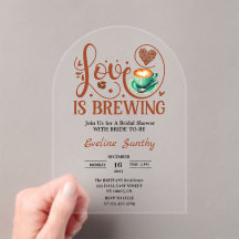 Love Is Brewing Cappuccino Heart Bridal Shower