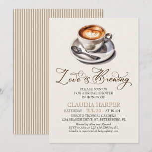 Love is Brewing Capuccino Bridal Shower Invitation