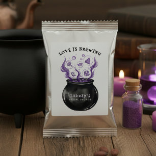 Love is Brewing Cauldron Halloween Bridal Shower Coffee Drink Mix