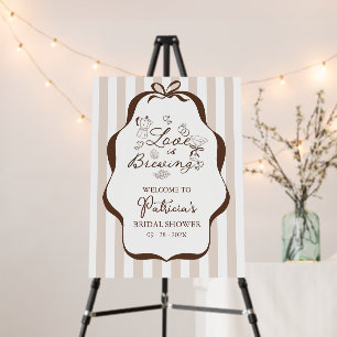 Love Is Brewing Cocktail Bridal Shower Welcome Foam Board