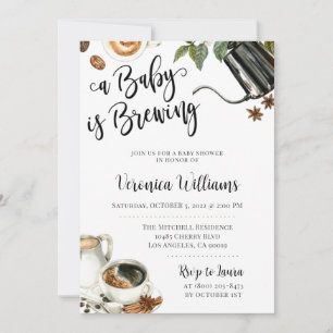 Love is Brewing Coffee Baby Shower Invitation