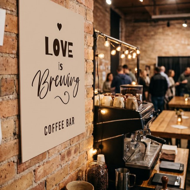 Love Is Brewing Coffee Bar Wedding Sign (Creator Uploaded)