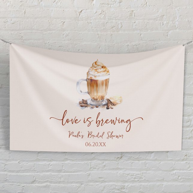 Love Is Brewing Coffee Beans Bridal Shower Banner (Creator Uploaded)
