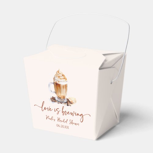 Love Is Brewing Coffee Beans Bridal Shower Favor Boxes