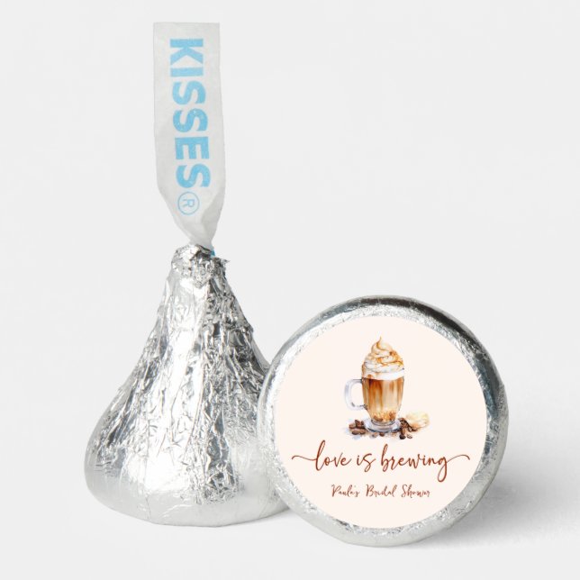 Love Is Brewing Coffee Beans Bridal Shower Hershey®'s Kisses® (Front)