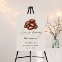 Love is Brewing Coffee Beans Bridal Shower Welcome Foam Board