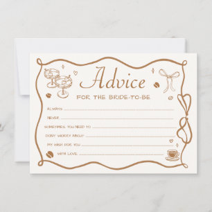 Love is Brewing Coffee Bridal Shower Advice Card