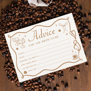 Love is Brewing Coffee Bridal Shower Advice Card