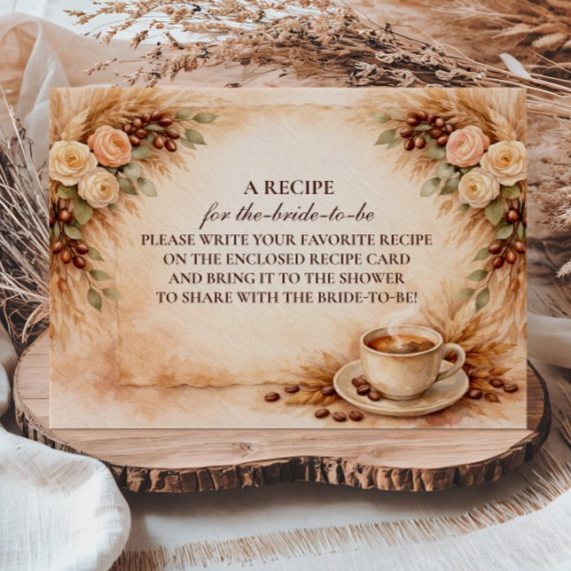 Love Is Brewing Coffee Bridal Shower Enclosure Card (Creator Uploaded)