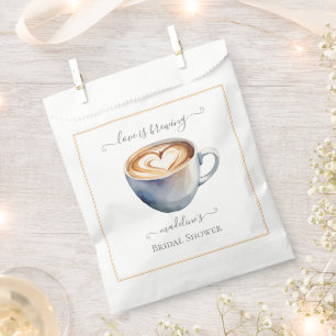 Love is Brewing Coffee Bridal Shower Favor Bag
