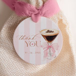 Love is Brewing Coffee Bridal Shower Favor Tags<br><div class="desc">Thank your guests in style with these Love is Brewing favor tags. Featuring a coffee-inspired espresso martini design,  a sweet coquette pink bow,  and elegant brown tones,  they add the perfect finishing touch to bridal shower favors.</div>