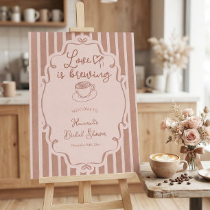 Love Is Brewing Coffee Bridal Shower Foam Board