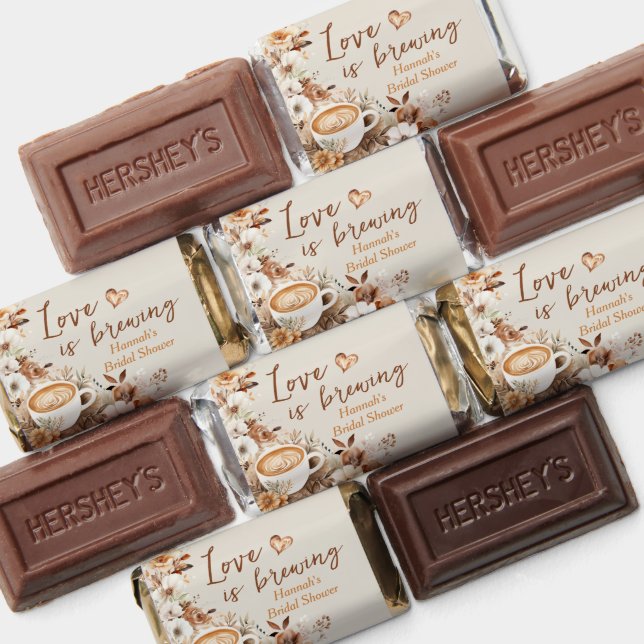 Love is Brewing Coffee Bridal Shower Hershey's Miniatures (Assorted)
