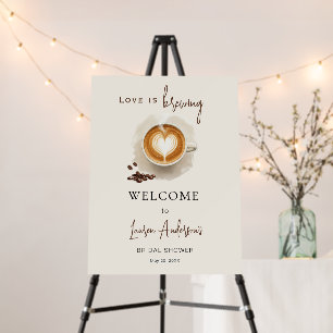 Love is brewing Coffee Bridal Shower In Foam Board