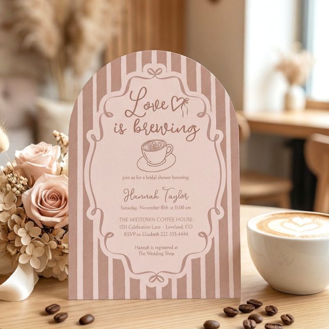 Love Is Brewing Coffee Bridal Shower Invitation (Creator Uploaded)