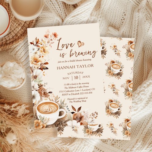 Love is Brewing Coffee Bridal Shower Invitation