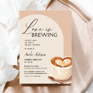 Love is Brewing Coffee Bridal Shower Invitation