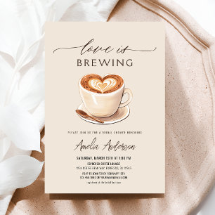 Love is Brewing Coffee Bridal Shower Invitation