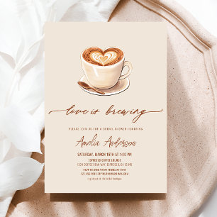 Love is Brewing Coffee Bridal Shower Invitation