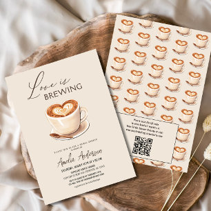 Love is Brewing Coffee Bridal Shower Invitation